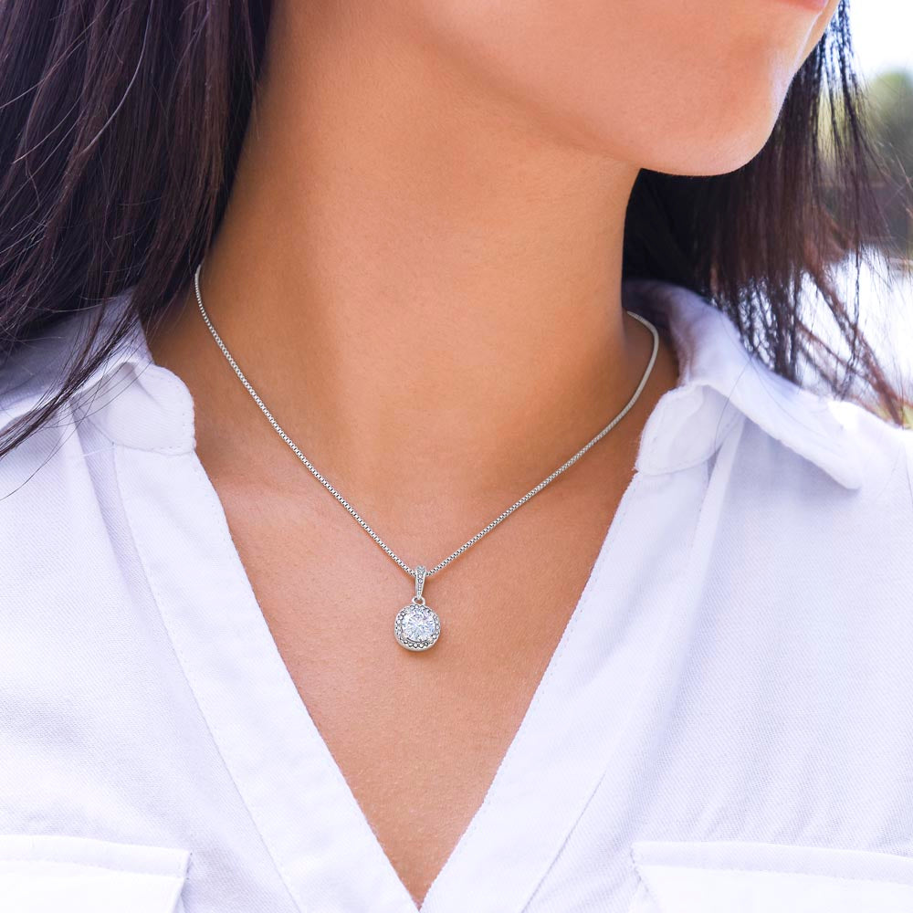 14k white gold finish classic hope necklace