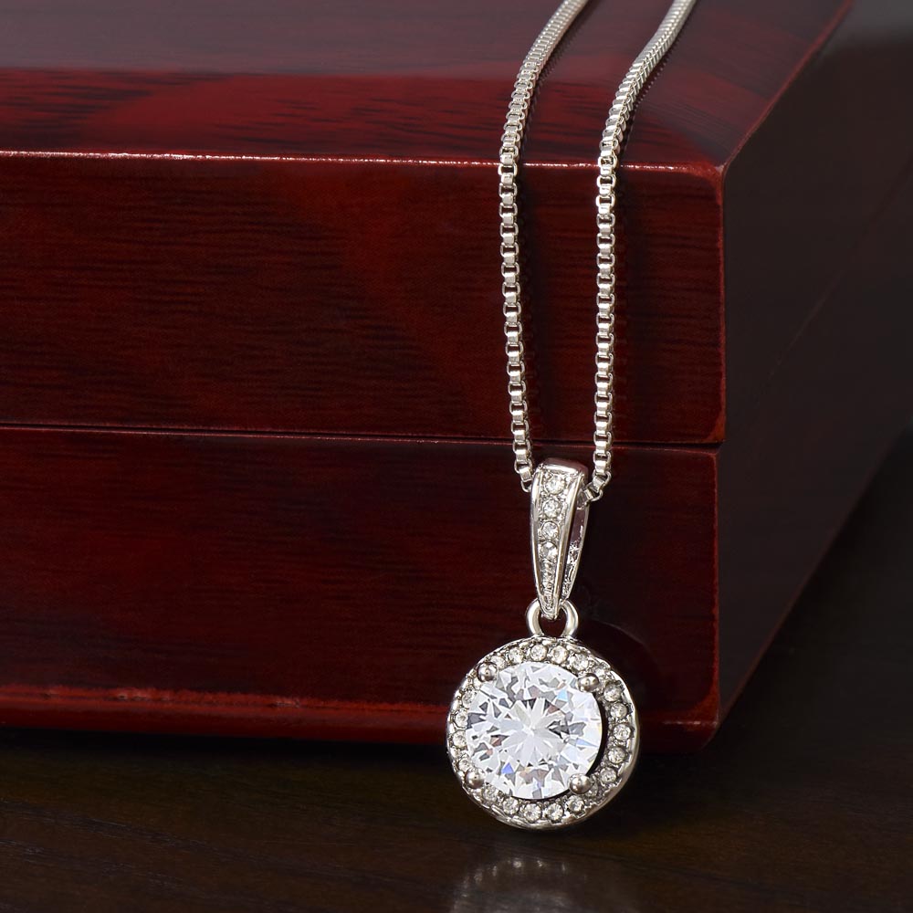 14k white gold finish classic hope necklace