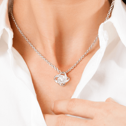 Elegant love knot necklace