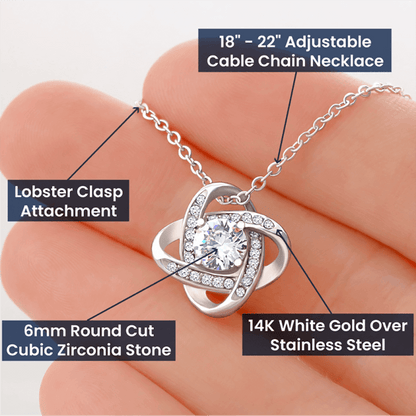 Elegant love knot necklace