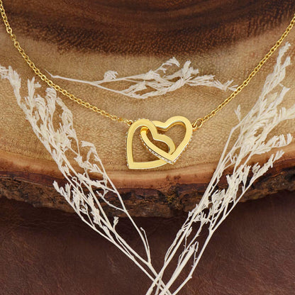 White and yellow gold finish loving hearts